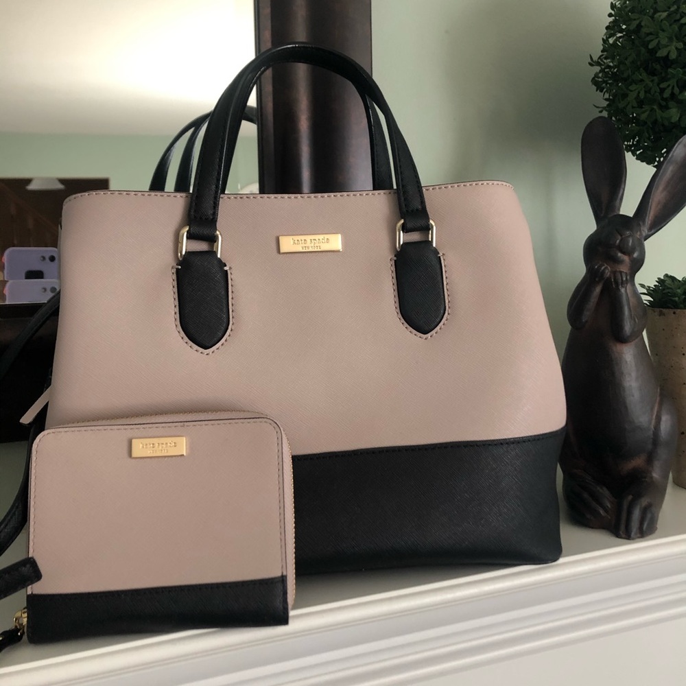 NWT Kate Spade two toned handbag & wallet - Picture 1 of 9
